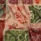 1 Yard Red Scrapbook Patchwork Stretch Cotton Poplin Fabric Red Green Floral Patchwork Design 59 inch Width